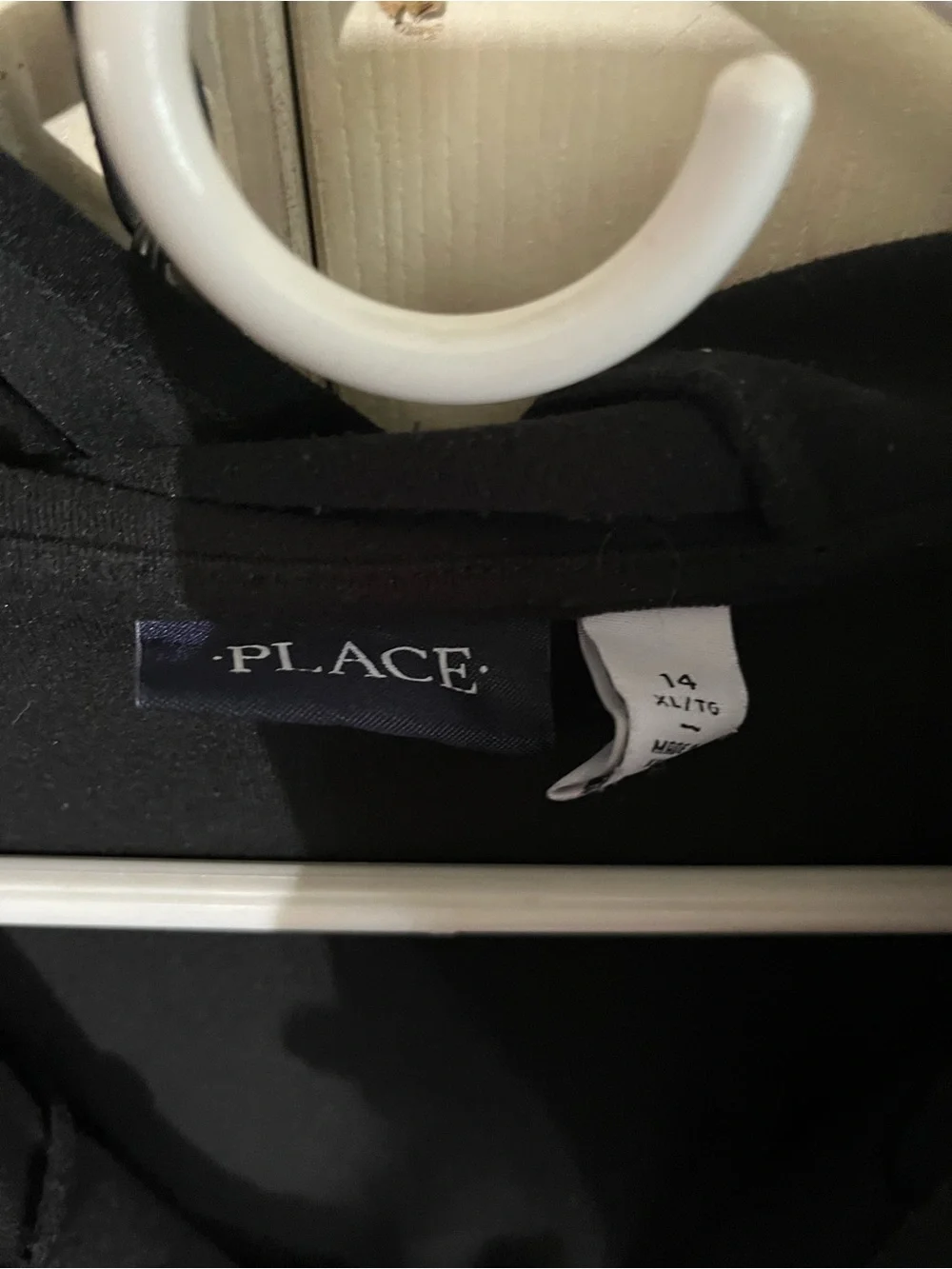 Place Black Hooded Zip Sweatshirt